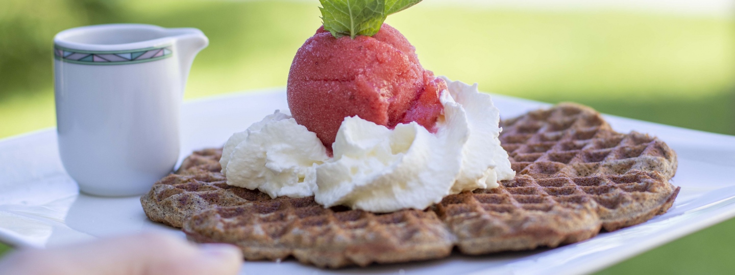 Waffel mit Eis Waffel mit Eis