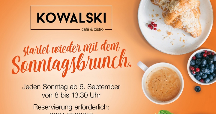 KOWALSKI Gallneukirchen startet wieder mit dem Sonntagsbrunch!